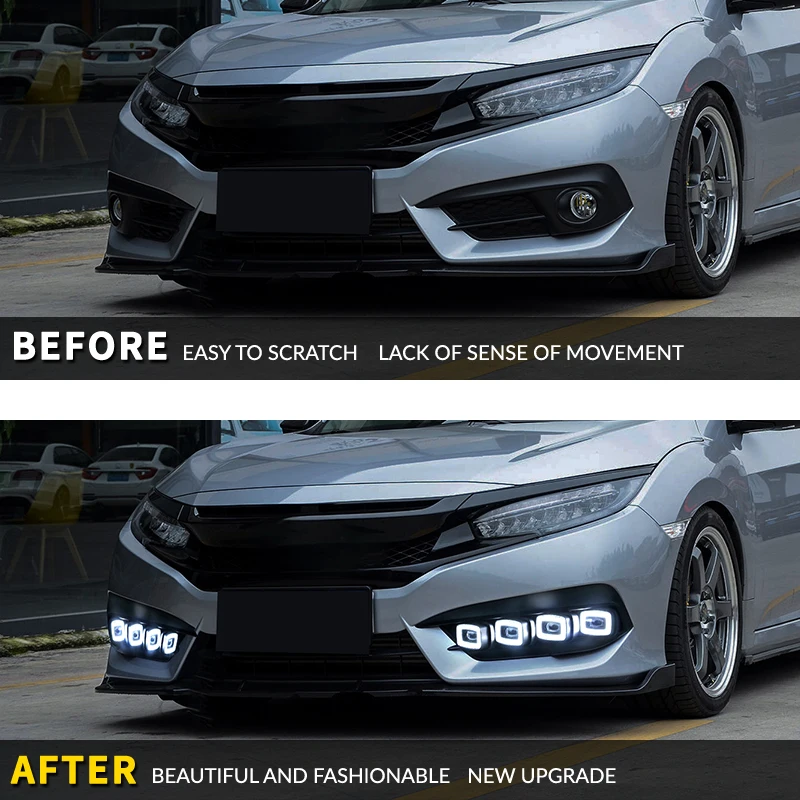 Vloeiende Draai Geel Signaalfunctie 12V Auto Drl Led Daglicht Daglicht Voor Honda Civic 2016 2017 2018 2019