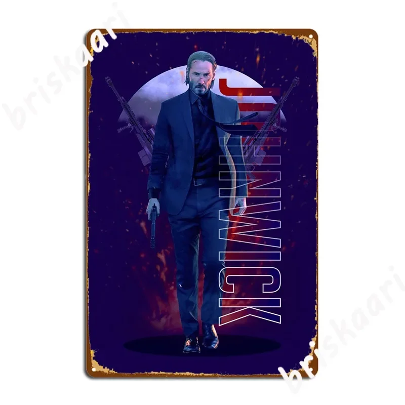 John Wick Metal Sign Customize pub Garage Cinema Garage Plaques Tin sign Poster