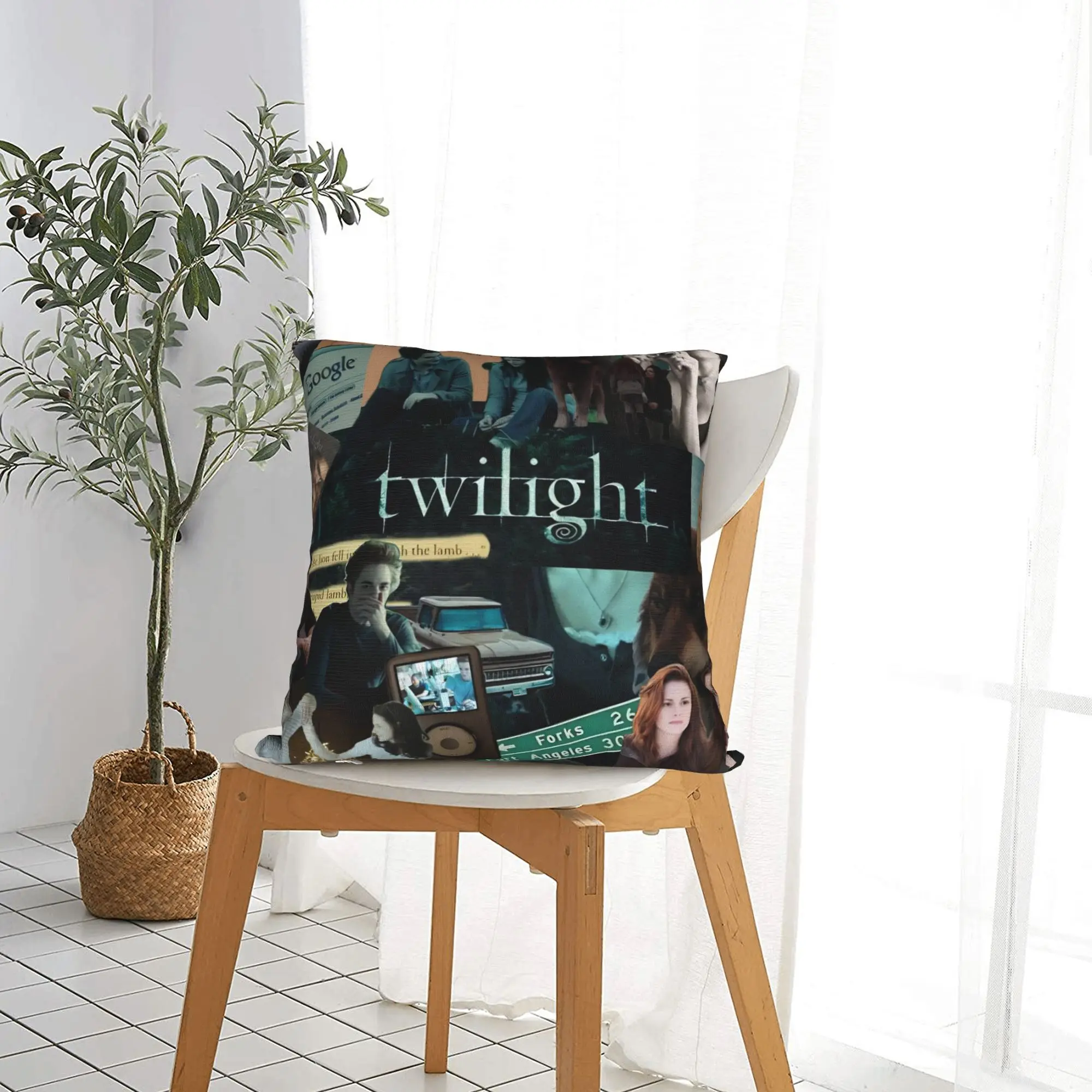 The Twilight Edward Bella  Pillow Case  Design Pillow Cover For Living Room Bed Chair Retro Trendy Cushion Cover