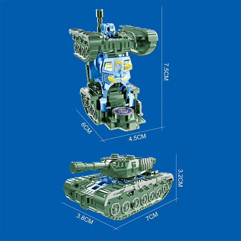 Creative Mech Fidget Spinner Simulated Tank Deformation Robot Adult Fidget Toys Plastic Hand Spinner Stress Relief Toy