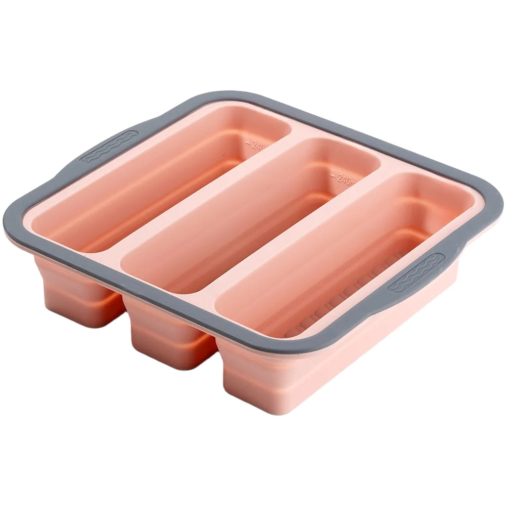 Silicone Compartment Container for Baking and Storage with Foldable Base to Reduce Cabinet Space When Not in Active Use
