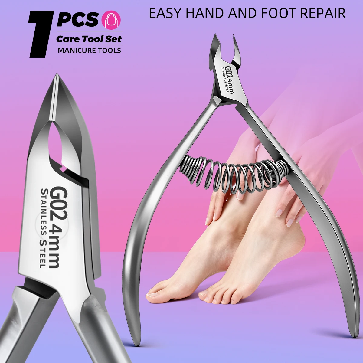 Professional Stainless Steel Cuticle Nippers, Easily Remove 