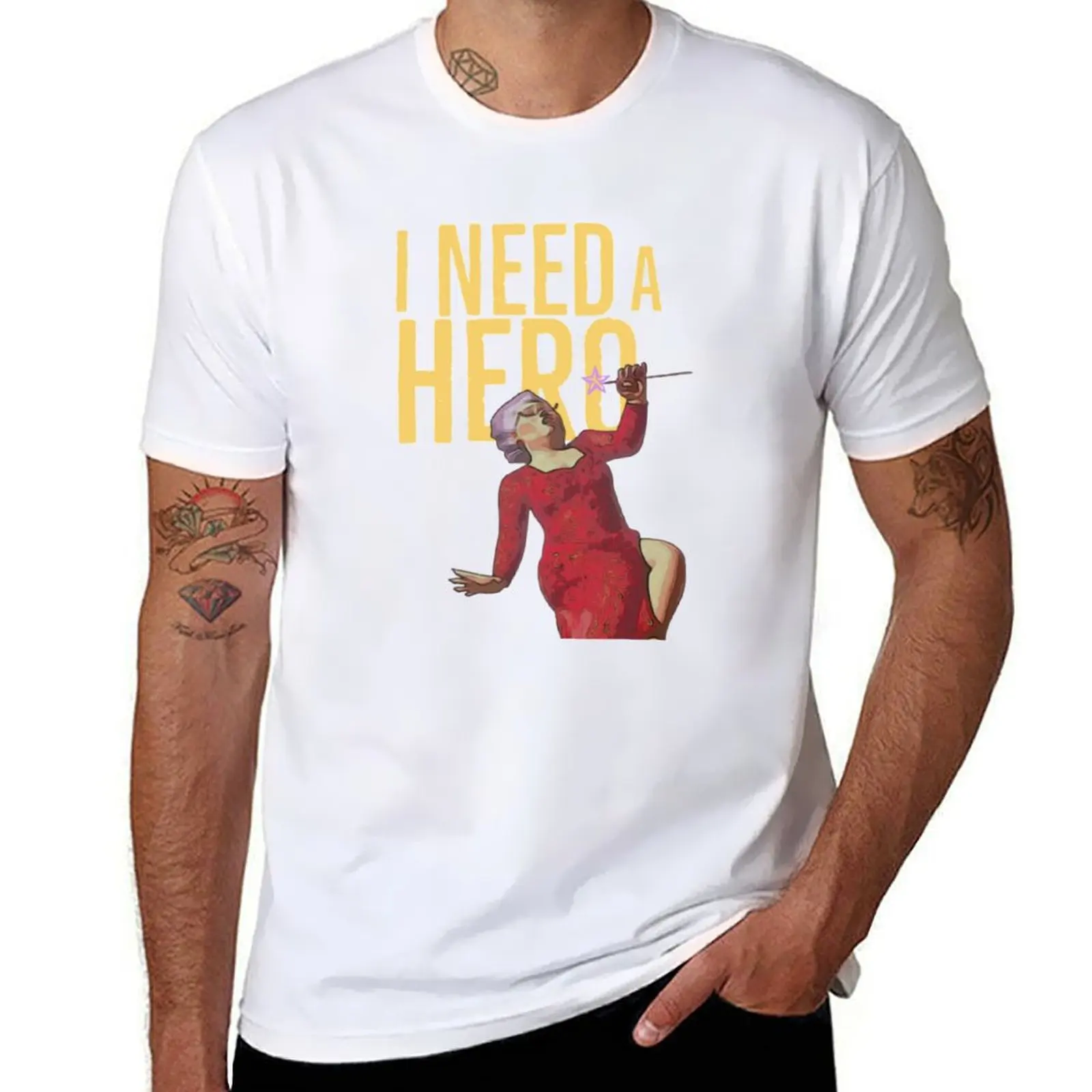 

I NEED A HERO - FAIRY GOD MOTHER T-Shirt t shirt man casual t shirt personalised anime tshirt T-shirt