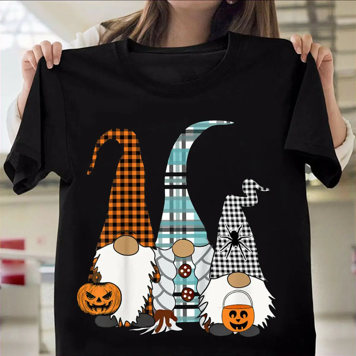 Trick or Treat Nordic Halloween Gnomes T-Shirt 100% Cotton O-Neck Summer Short Sleeve Casual Mens T-shirt Size S-3XL