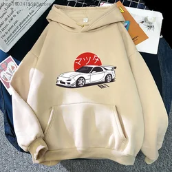 Anime Initial D felpe Mazda RX7 felpa stampata uomo moda top felpa con cappuccio Streetwear donna JDM Automobile Culture Y2k vestiti