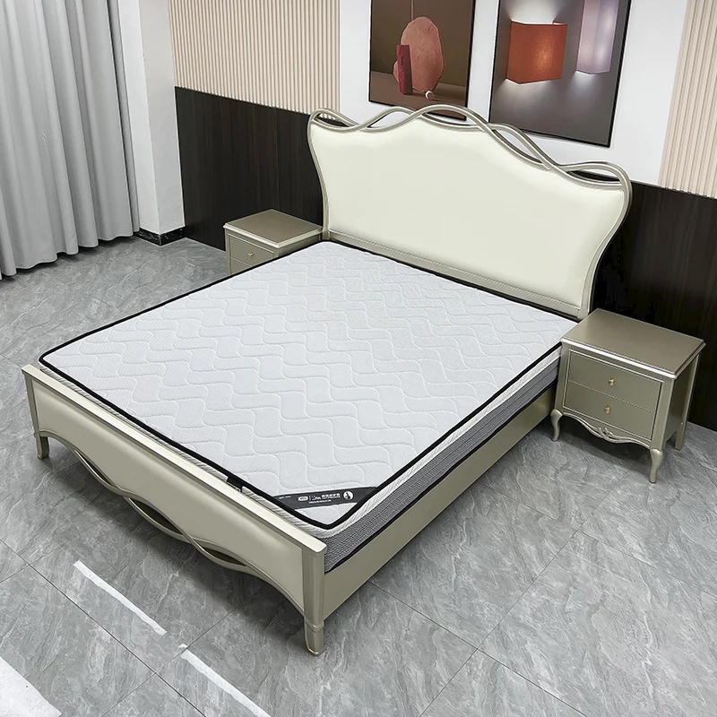 American light luxury double European master bedroom soft bag French wedding bed
