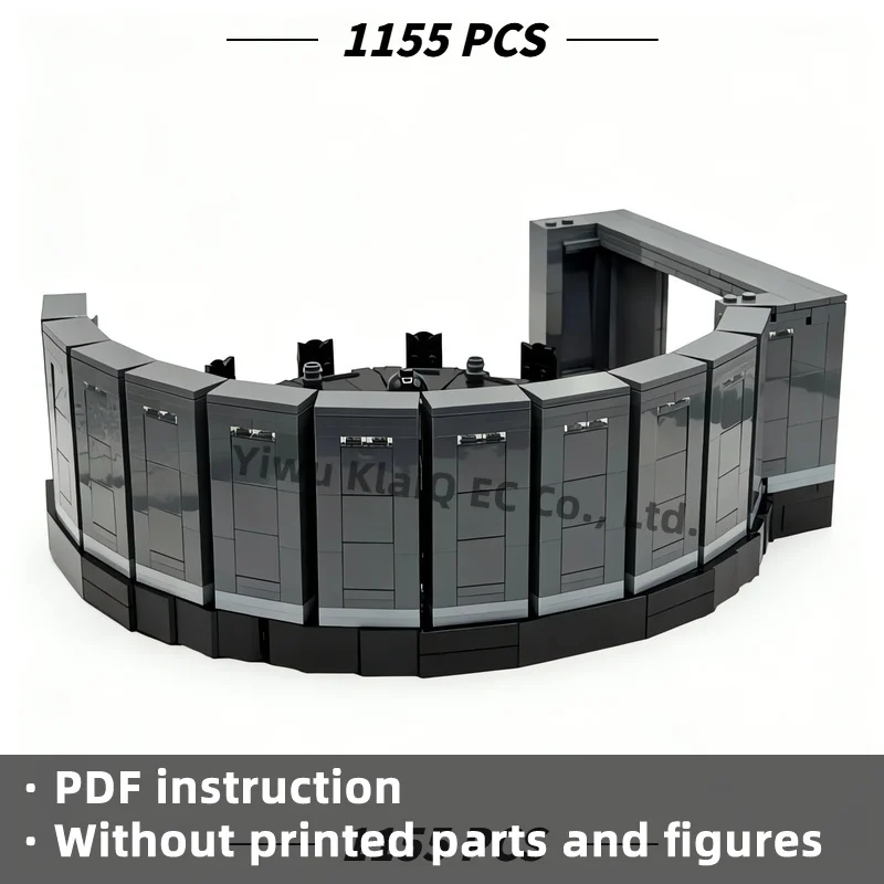 1155pcs MOC Sci-Fi Space Station Conference Room Diorama Building Blocks Imperial Meeting Scene Bricks Model Set for Adults