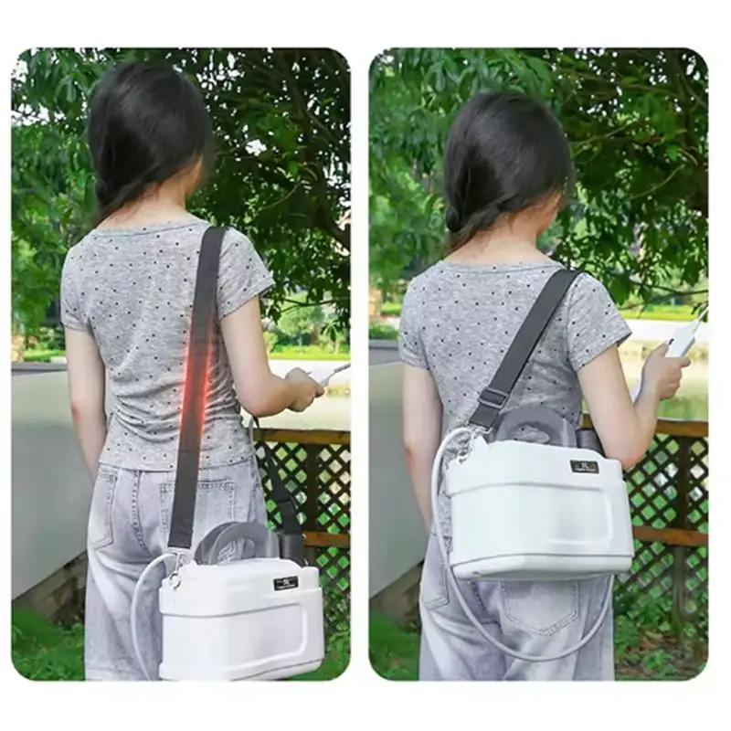 AS60-Automatic Garden Plant Electric 5L Watering Can Shoulder Style With Stretchable Type-C Rechargeable Grey