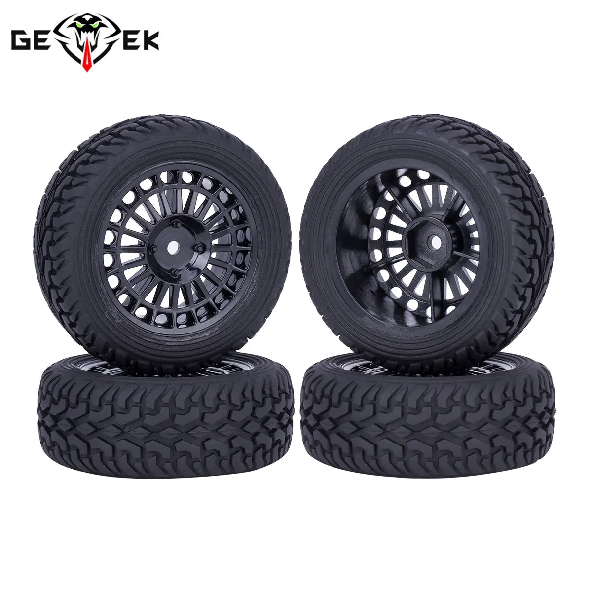 4pcs Rubber Plastic Wheels Tire 75mm for 1/10 1/14 1/16 RC Rally Racing Car Upgrade TAMIYA Wltoys HSP HPI TT01 TT02 144001 94122