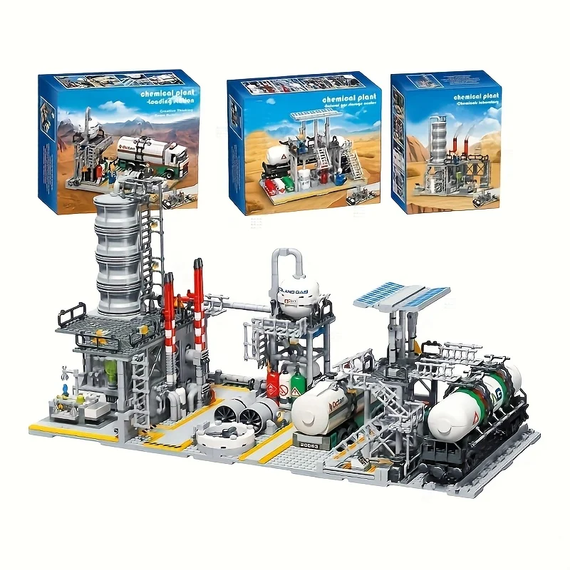 

Chemical Laboratory Streetview City Modular Building Blocks Brick MOC Model or Playset with Accessories for Teens or Adults