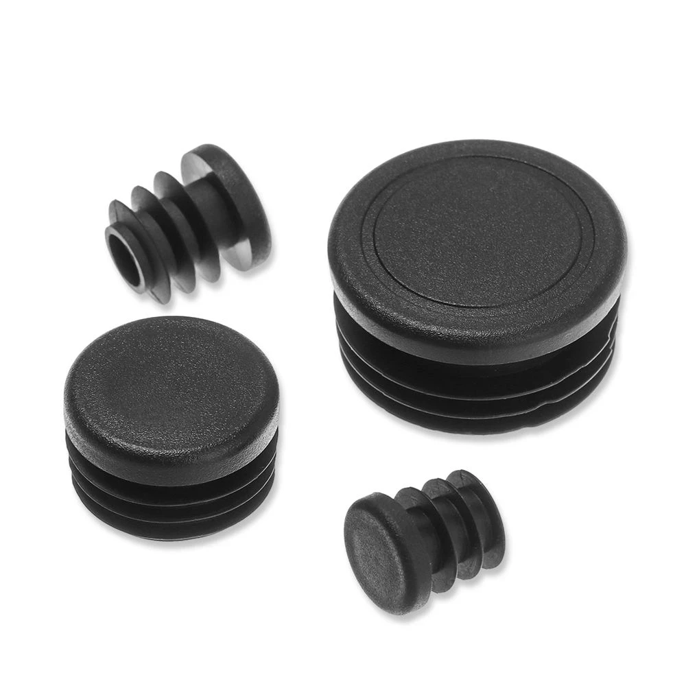 4pcs Plastic Round Inner Plug For Steel pipe End Blanking Caps Anti Slip Alloy ladder chair leg Cover Furniture Protector Pads