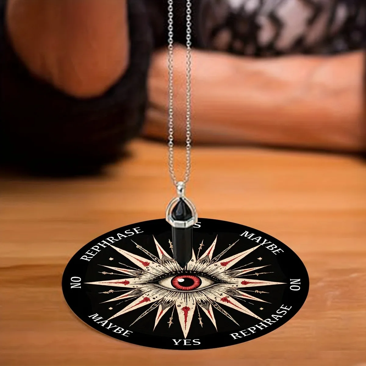 Solar Moon Magic Altar Decoration Swinging Crystal Reading Pendulum Board For Astrology Oracle Card Mat Magic Symbol Decoration