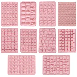 Mix Fruit Animal Silicone Chocolate Mold Rabbit Fish Fudge Candy Jelly Mould Geometry Heart Cake Decor Baking Set Ice Tray Gifts