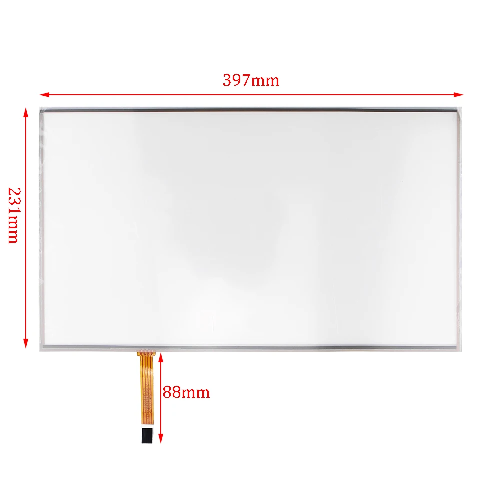 Imagem -02 - Polegadas para 397*232 mm Kit de Sobreposição de Tela de Toque Usb Resistiva Monitor de Computador 17.3 Tela de Toque com Controlador Usb Fios 17.3