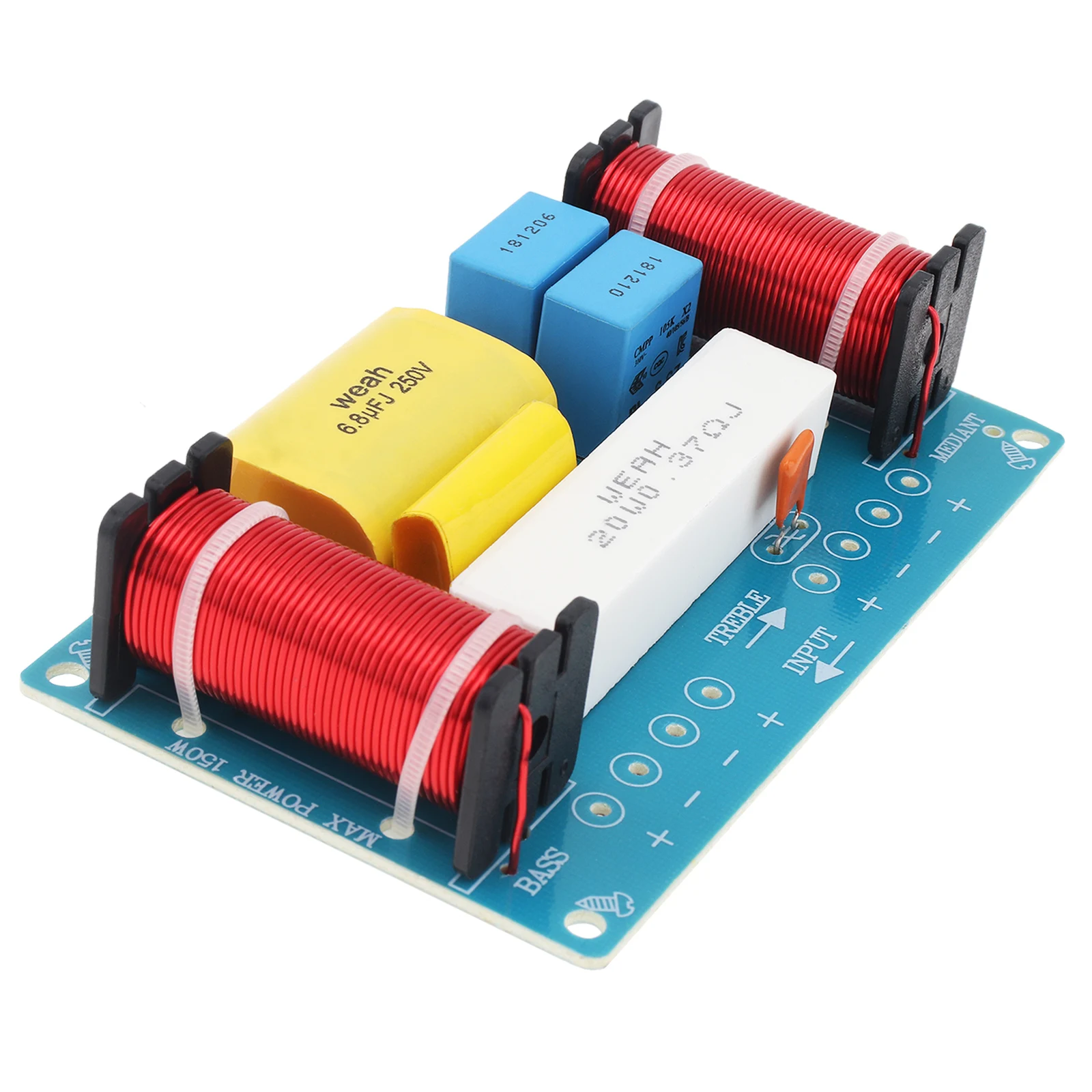 2pcs WEAH-338 3 Unit Crossover Filters 3 Way Audio Frequency Divider Beautiful Appearance Full Power