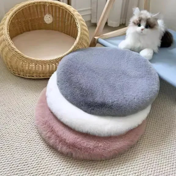 

round Plu Pet Mat New Model S Pad Climbing Frame Dog Bed Soft Cozy Snug Warm Cuion Coaster for Kittens And Pup...