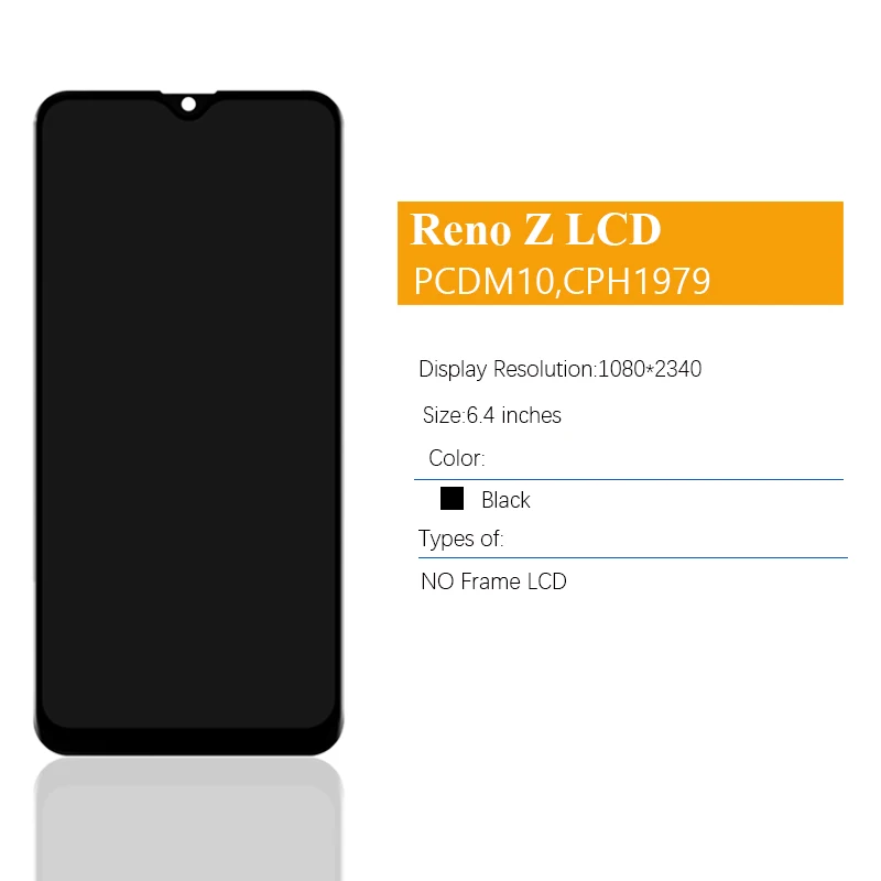 OPPO Reno Z LCD 디스플레이 PCDM10,CPH1979 LCD 터치 스크린 디지타이저 어셈블리 교체