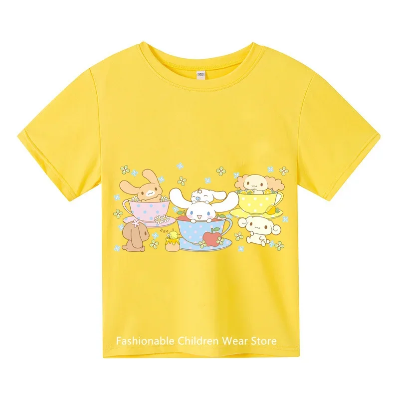 

Cinnamoroll T-shirt Children's Short-sleeved New Summer Clothes Girly Heart Soft Clothes Kawaii Birthday Gift