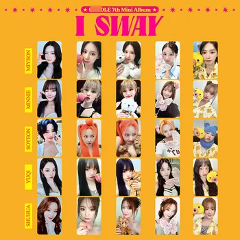 5 Pz/set (G) I-DLE Idol Girl Nuovo Album I SWAY Serie HD Printd Cartoline Fotografiche ShuHua MiYeon Minnie SoYeon YuQi Lomo Carte Ventole Regalo