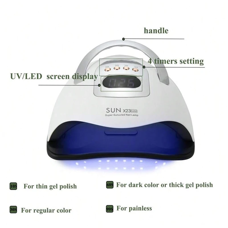 SUN X23 Nail Lamp  Nail Dryer For Manicure 81 Leds UV Light Quick Cure Autosense Nail Lamps