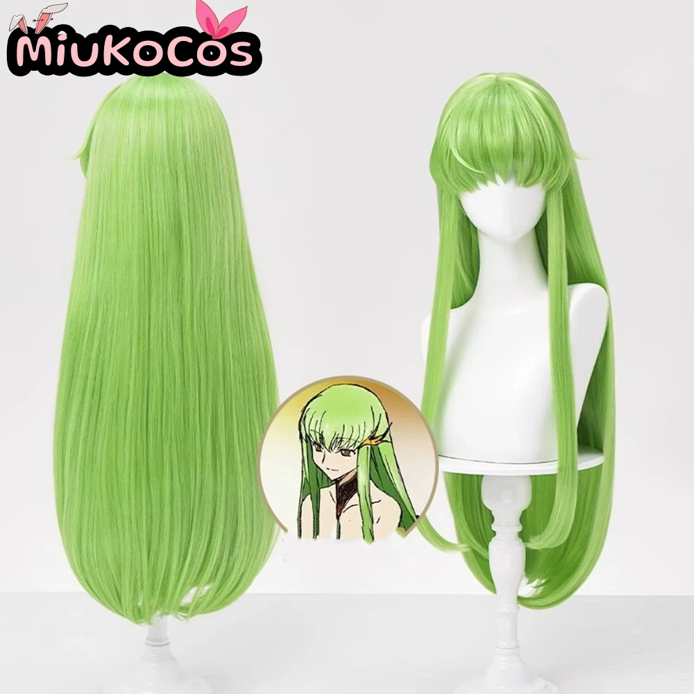 متوفر في المخزون C.C. قصص مفقودة شعر مستعار تأثيري MiukoCosplay أنيمي رمز Geass تأثيري