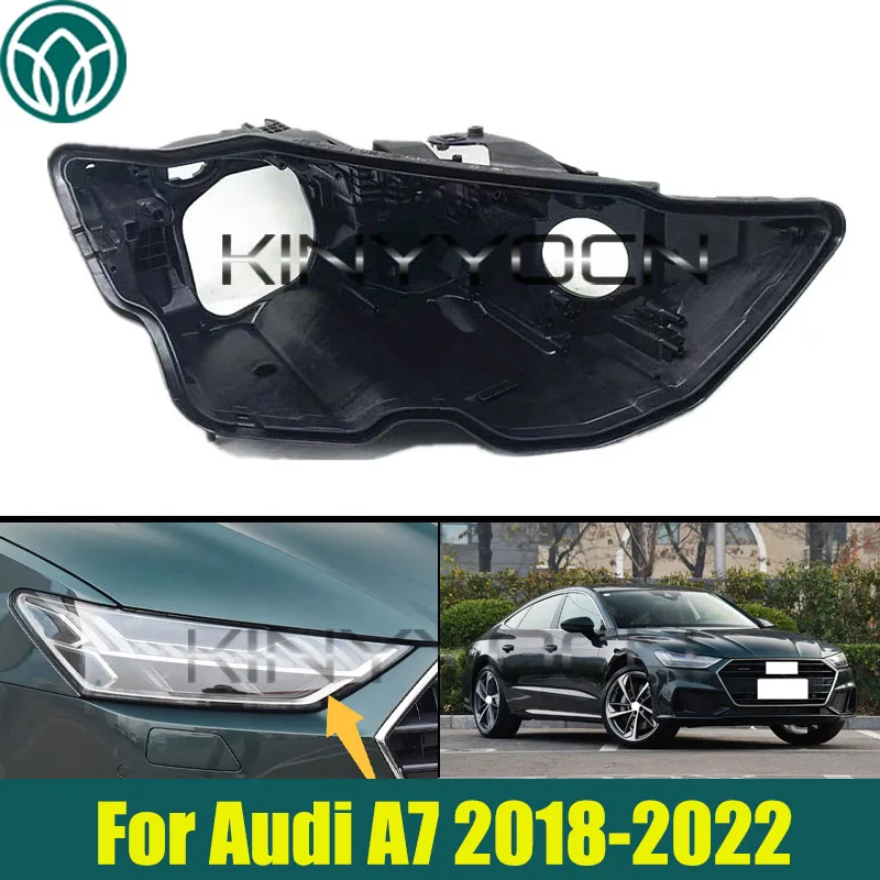 Front Headlight Base For Audi A7 2018 2019 2020 2021 2022 Headlamp Base Back House Shell Cover Cap