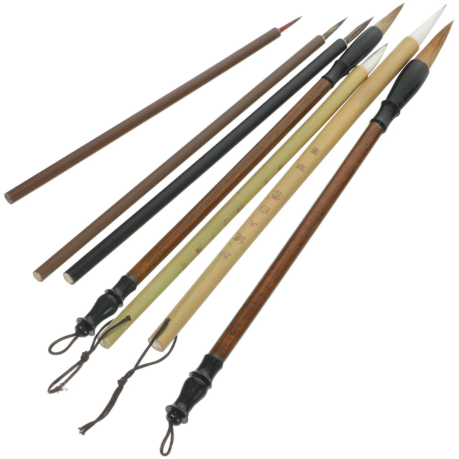 

7pcs Chinese Calligraphy Brush Set Traditional Ink Pens For Beginners Smooth Writing Non-Shedding Hair Calligraphy Writing Pens