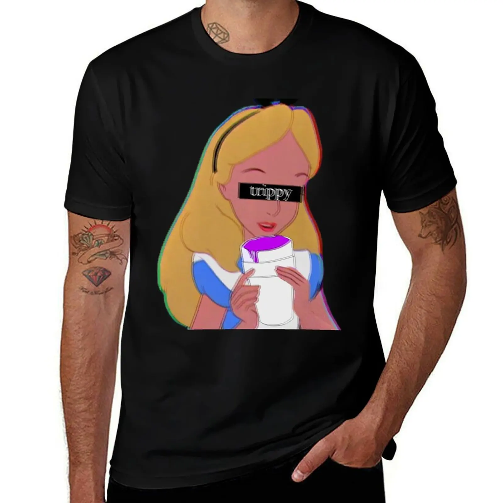 Trippy Alice T-Shirt Casual Light Summer Short Sleeve Top