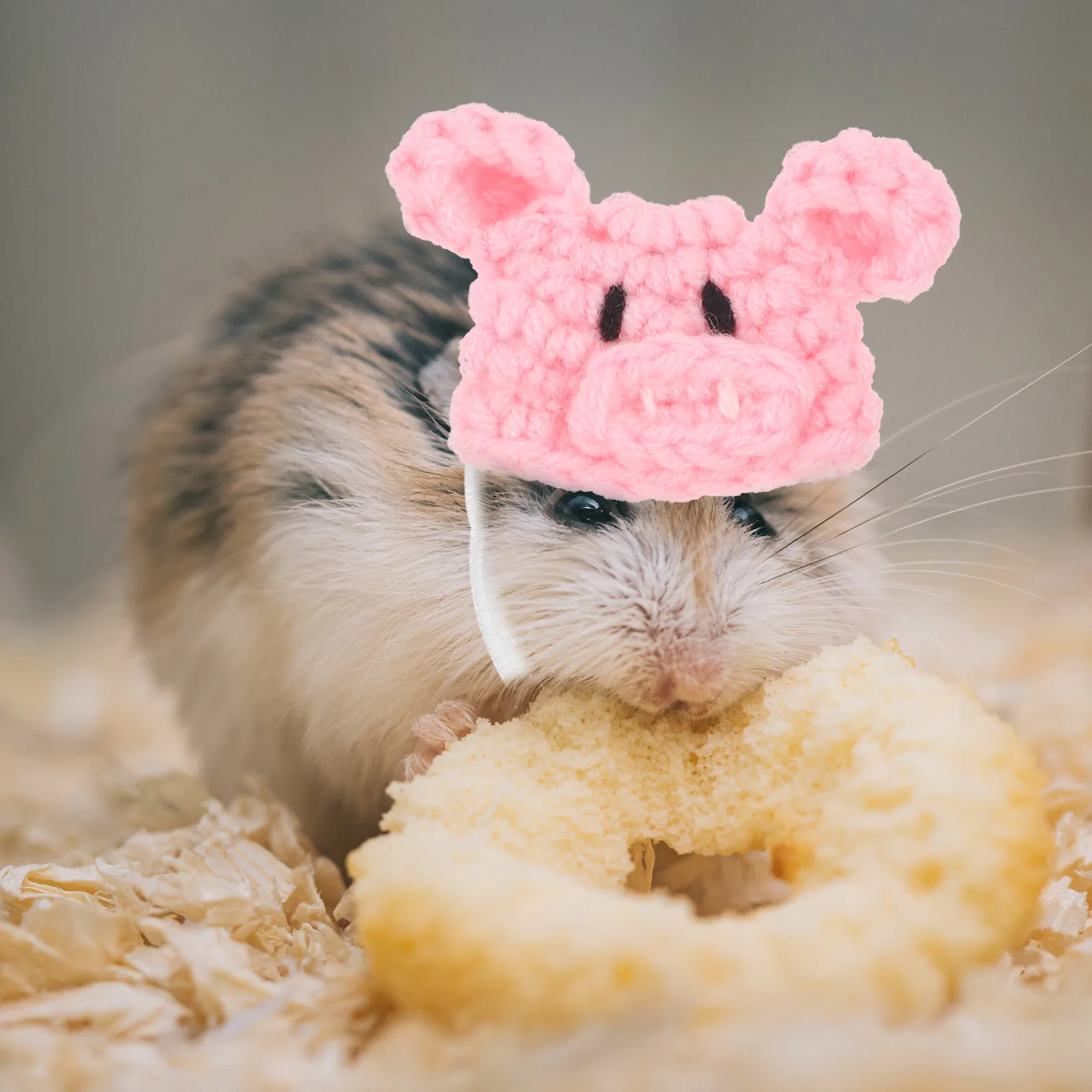 

Pet Hat For Hamster Knitted Cap Small Animal Headwear Adjustable Costume Accessory Decorative Party Photo Prop Pet Supply