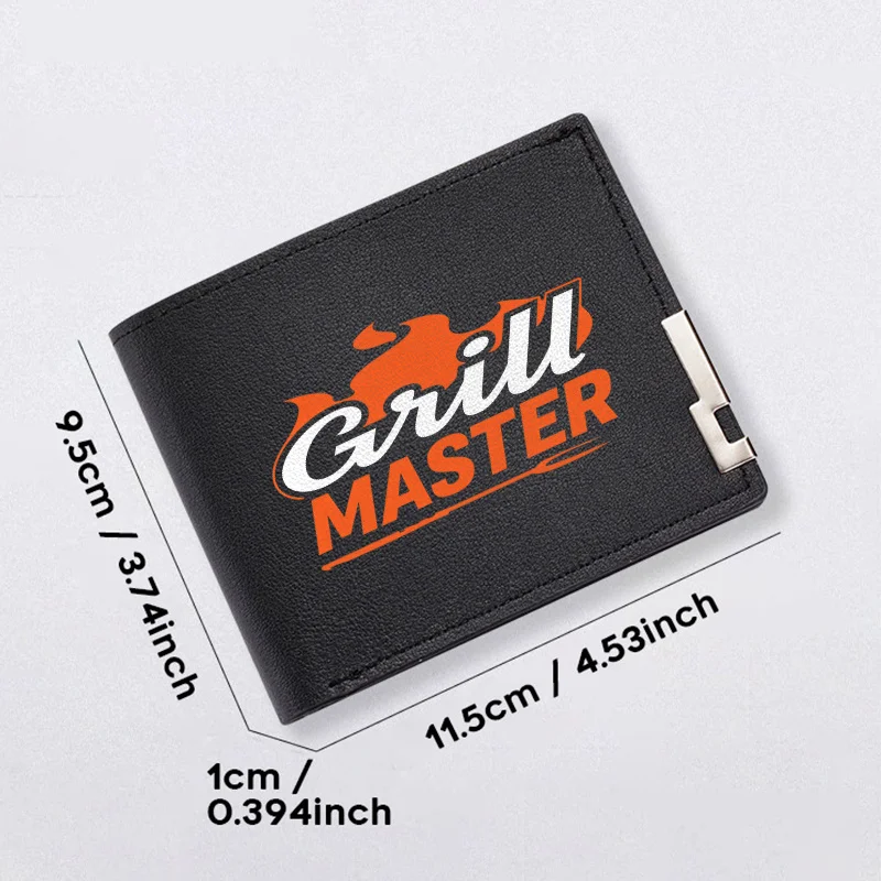 محفظة Grill Master Premium من جلد البولي يوريثان بتصميم بسيط للرجال خفيفة الوزن ومتينة للاستخدام اليومي