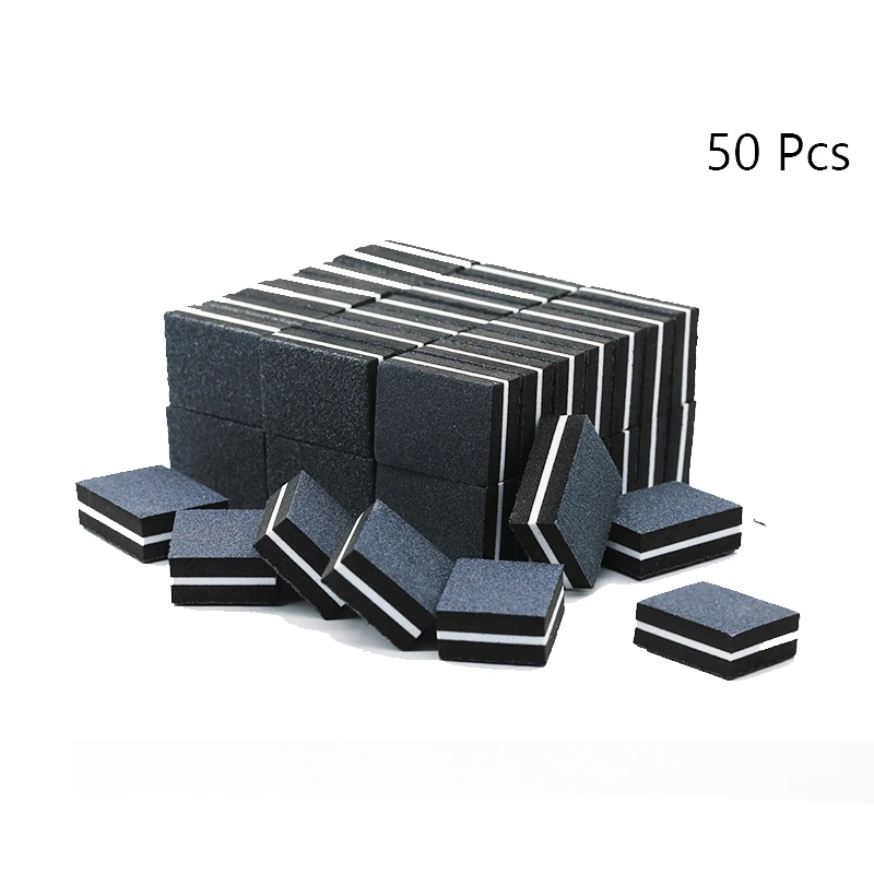 50Pc Professionelle Mini Nail art puffer 100/180 Schleifpapier Maniküre Pflege Datei Schleifen Polieren Nägel Datei Schleifen Ausrüstung Werkzeug