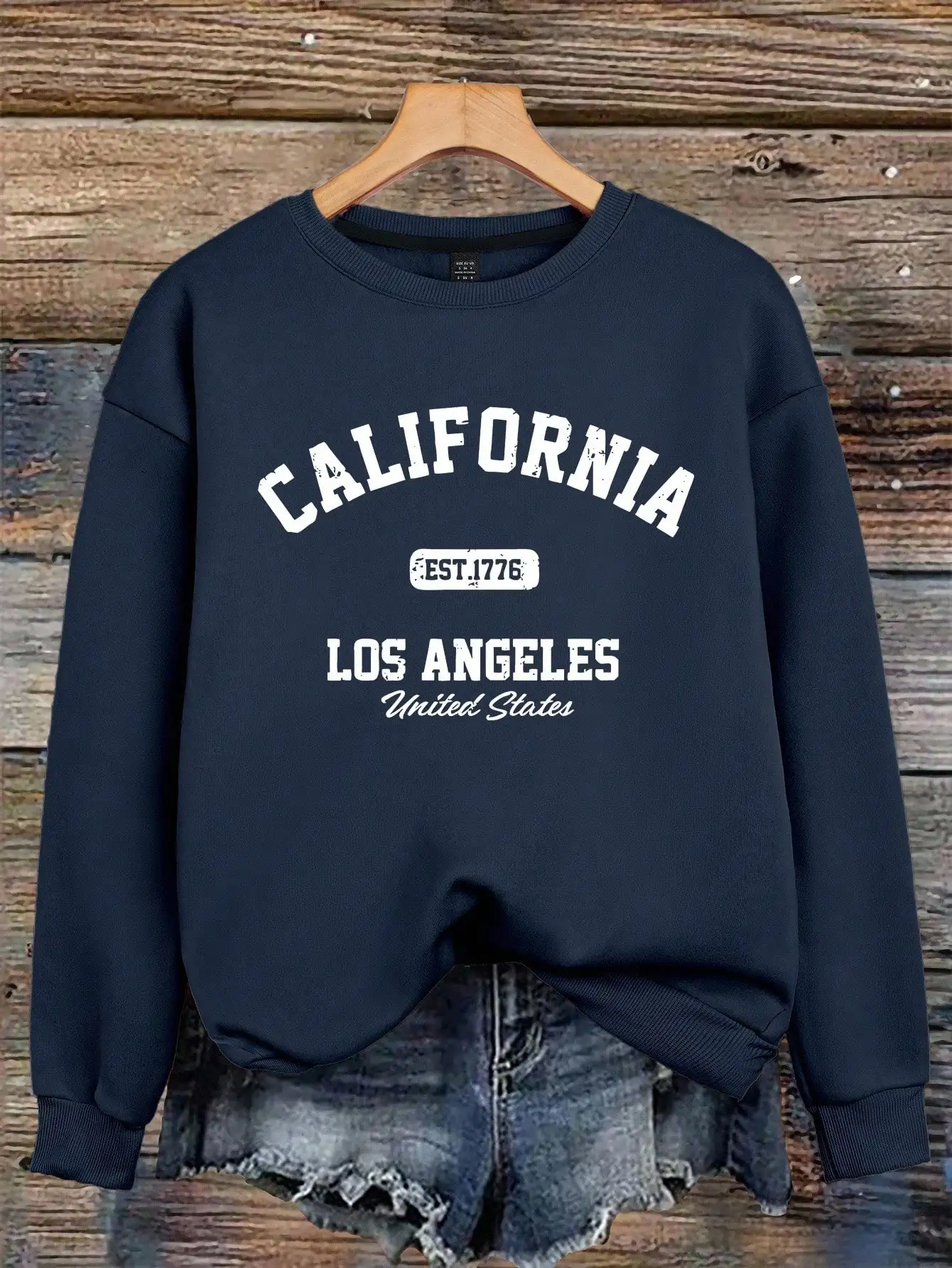 เสื้อสเวตเชิ้ตลายกราฟิกสำหรับผู้หญิง รุ่น Made to Worship Psalm 95:1 แขนยาว คอกลม สไตล์ลำลอง สำหรับฤดูใบไม้ร่วง