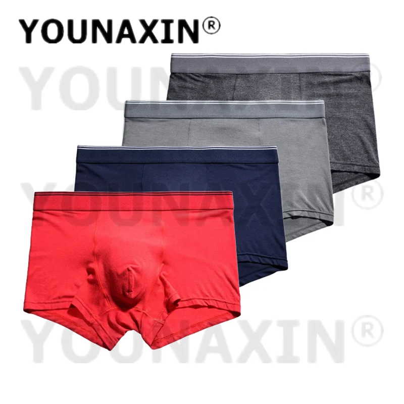 

4 Pcs Men Big Size Underwear Undies Modal Boxers Briefs Homme Panties Knickers Solid Colors Underpants Shorts M L XL 2XL 3XL 4XL