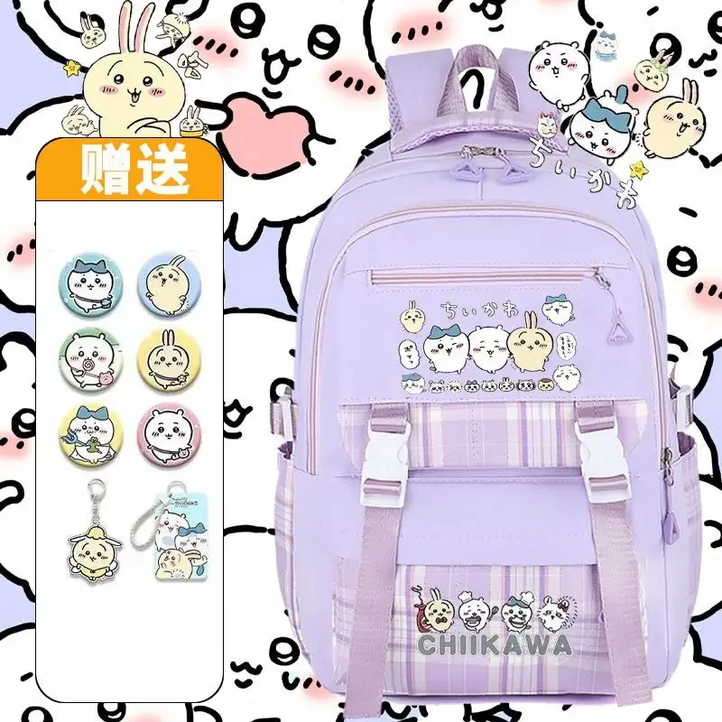 Cartoon Anime Chiikawa Schoolbag Pupil Backpack Cute Simple Lightweight Children's Reduce pressure backpack New semester gifts