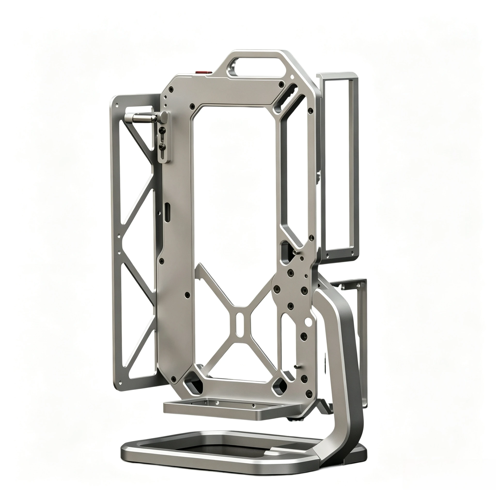 

Aluminum Alloy Open ITX Computer Case Adjustable Tilt Angle Mini ITX PC Test Rack Chassis