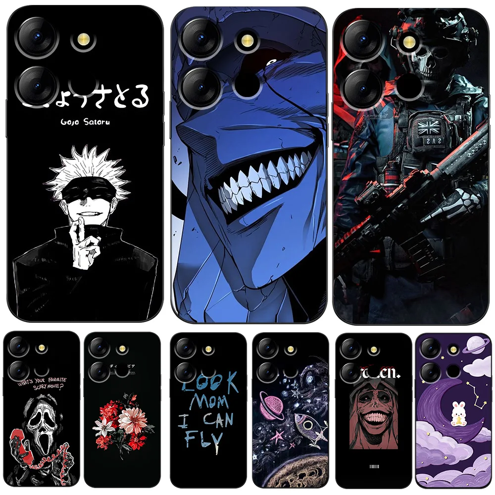 Case For INFINIX NOTE 30i 4G 30VIP Silicon Phone Back Cover tpu case cute anime army snake