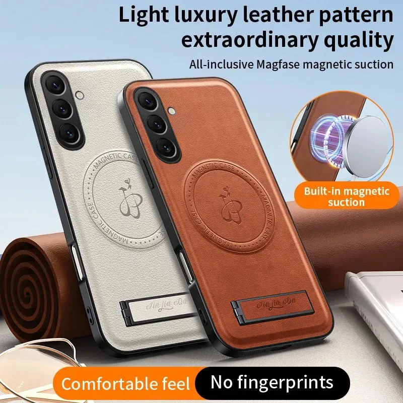 Case For Samsung Galaxy A27 A26 A17 Strong magnetic patch artificial leather shell with stand For Samsung Galaxy A26 A17 Cover