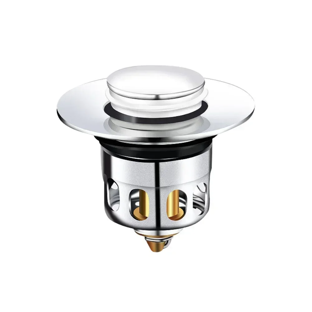 3-in-1 Bathroom Sink Drain Strainer Fit Sink Stopper 12x8x8cm Stainless Steel Fitting 1.1 To 2.36 Inches In Diameter Drains