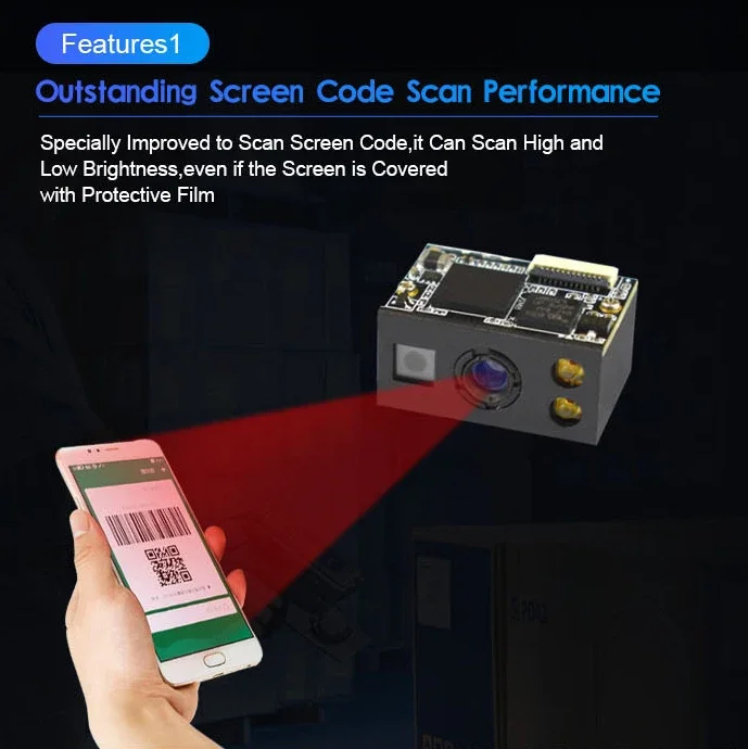 USB Interface QR Code Scan Engine Mini 2D OEM Barcode Scanner Coms Camera Module Uart Kiosk 1d 2d Barcode Scanner Module