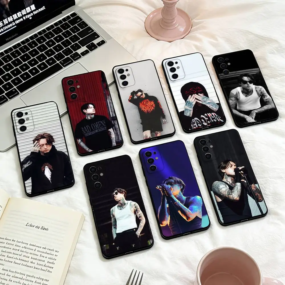 

B-Bad O-Omens N-Noah Phone Case For Samsung S 25,24,23,22,30,21,10,9,Ultra,Plus,Lite,FE,4,5 G Soft Black Case