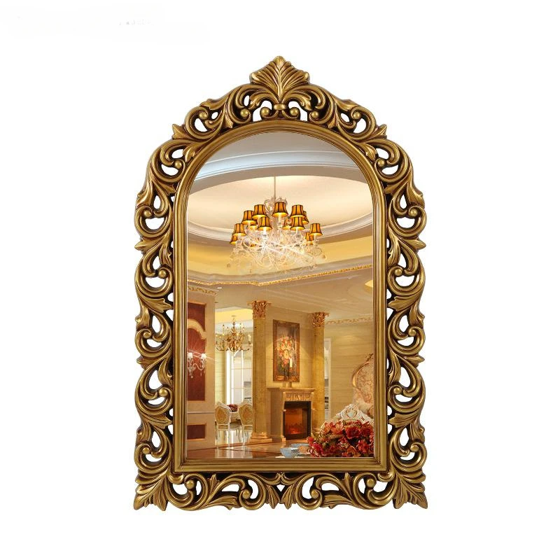 Antique Luxury Gold Mirror Large Irregular Abstract Gothic Mirror Desk Makeup Espejos Decorativos De Pared Decoration YYY40XP