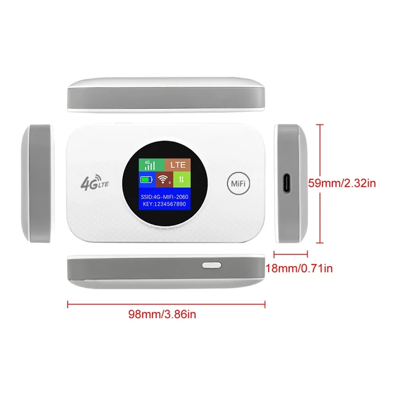 MF968 4G WIFI Hotspot 4G SIM WIFI Router dengan Slot Kartu Sim 4G Mini LTE Router Perjalanan Wifi Router 3000Mah 150Mbps Router