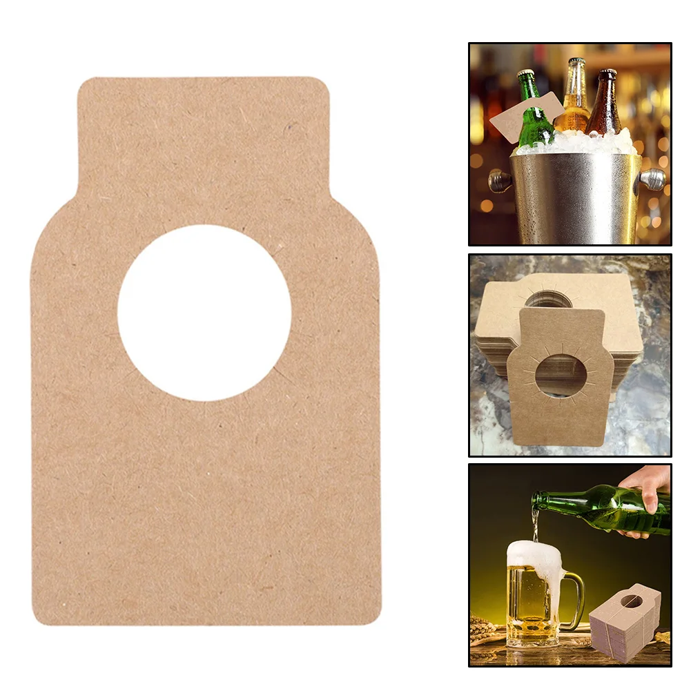 100pcs Double-Sided Paper Wine  For Bottle Labels Wine Bottle Tag Paper Wine Hanging Tags Wine Cellar Labels