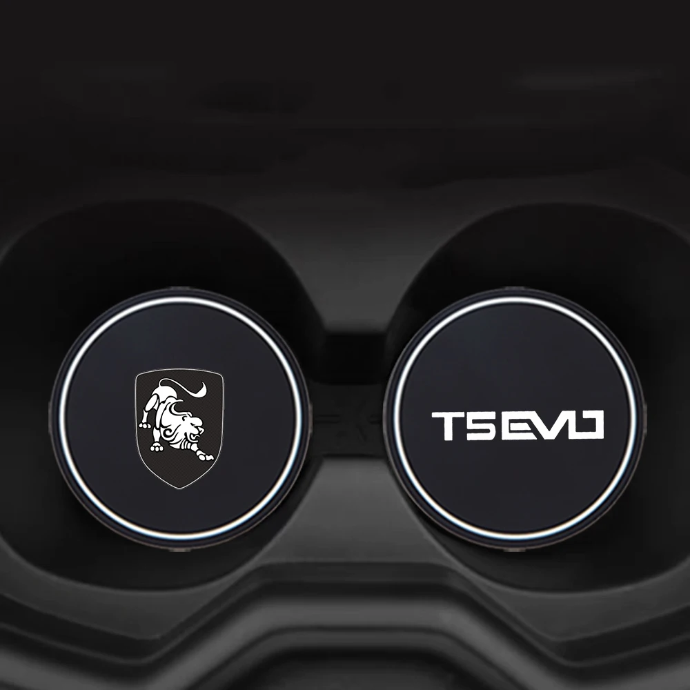 

2 pcs Car Coaster Water Cup Cushion Storage Groove Protect Coaster Car Cup Anti Slip Pad Mat For Dongfeng Forthing T5 EVO