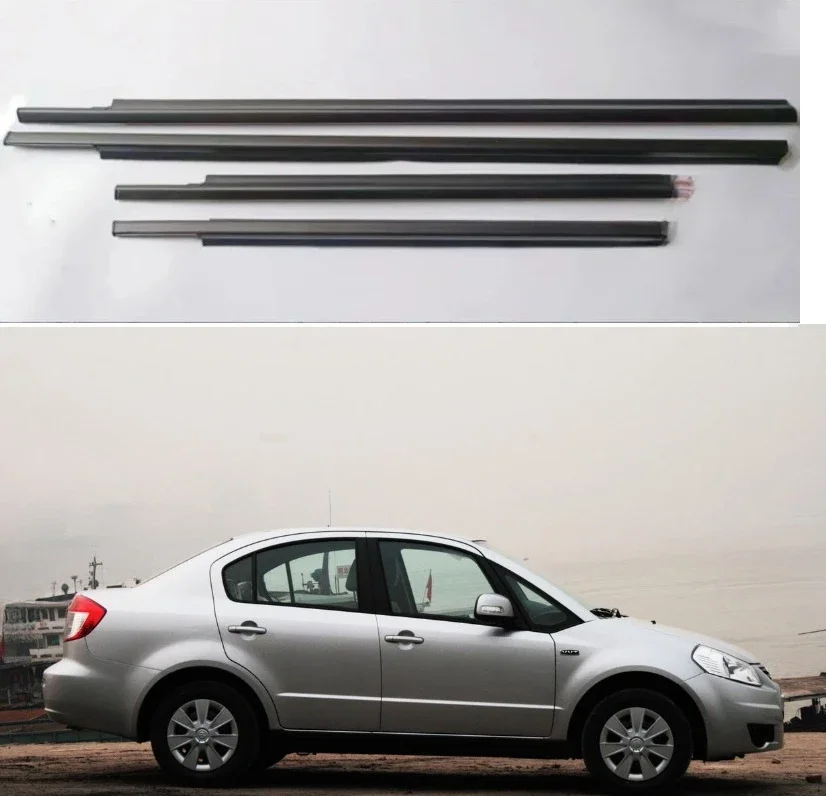 4pc Suitable for Suzuki sx4 Tianyu hatchback glass bar window outer watertight rubber strip outer watertight seal Hatchback