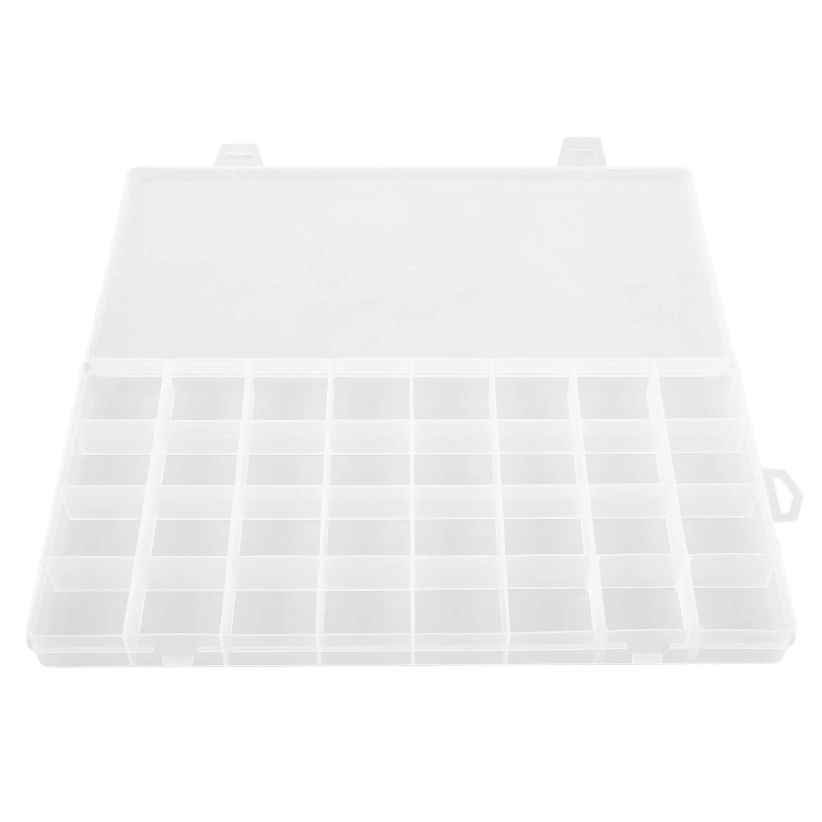 

32PCS Plastic Storage Box Transparent Compartment ganizer Dustproof for Beads Jewelry Parts 25.8x13x2.1cm