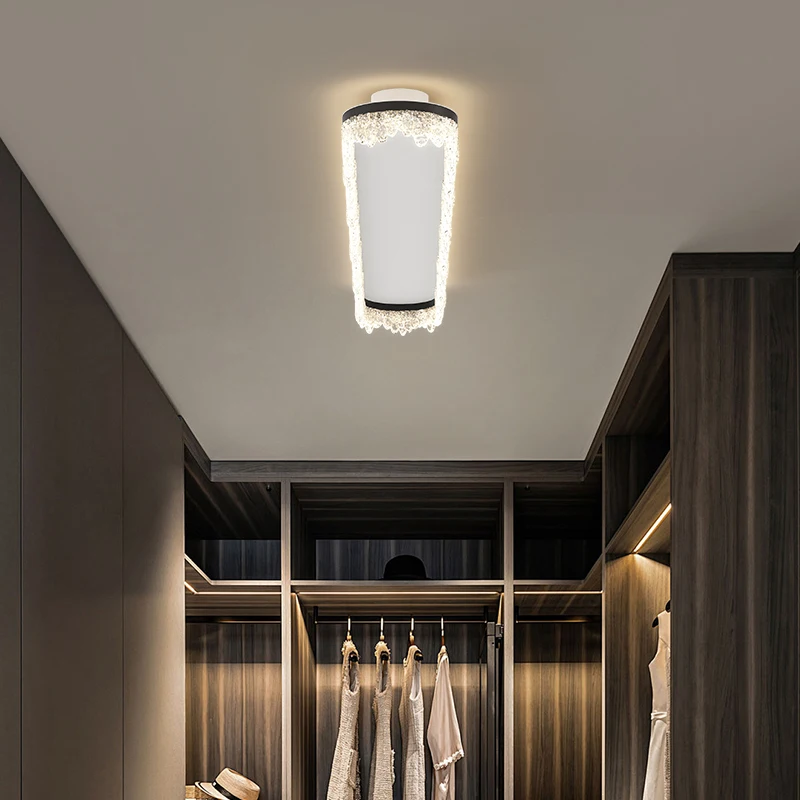 

Modern Minimalist Crystal Led Ceiling Light Aisle Light For Checkroom Stairwell Living Room Dining Room Indoor Lighting Fixtures
