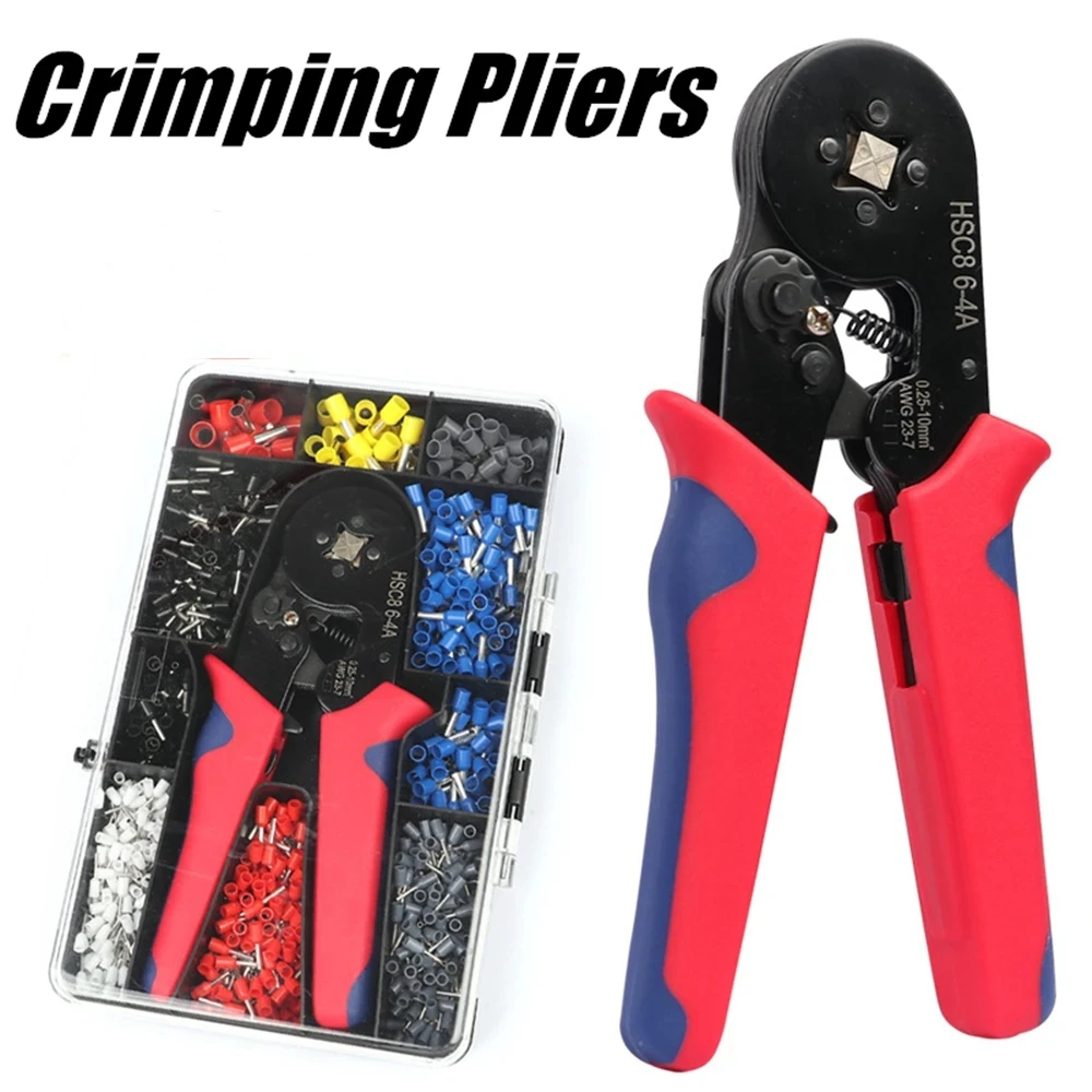 Tube Terminal Crimping Tools Ferrule Crimping Pliers HSC8 6-6 0.25-6MMmm² Electrician Clamp Sets Wire Tips Wire Ratchet Tools