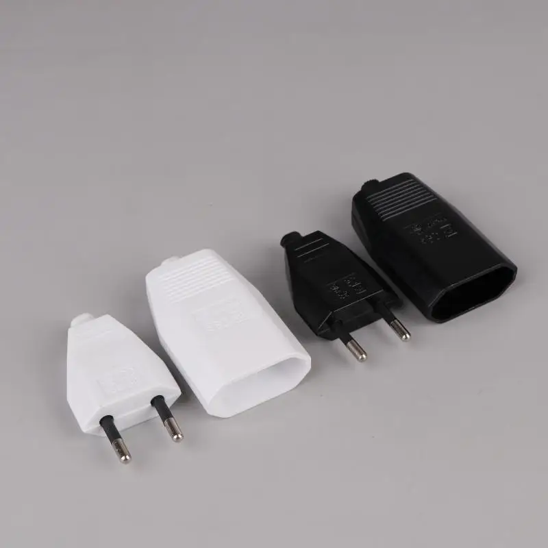 

1/2PCS Vintage Industrial Rewirable Plug Socket – 250V 2.5A European Power Cord Connector, CE Male/Female Electrical Plug