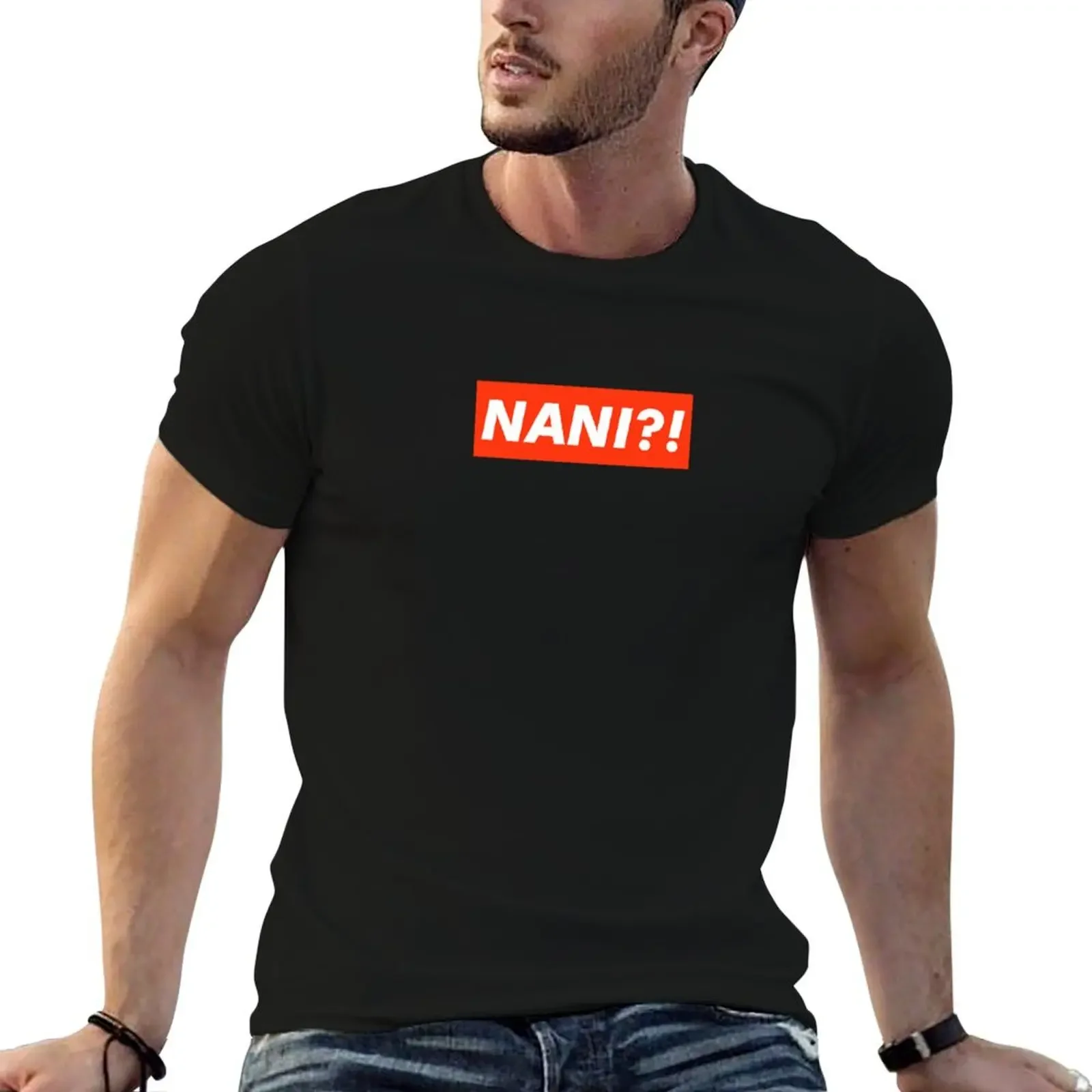 NANI?! T-Shirt blacks customizeds for a boy street wear t shirts for men graphic